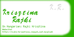 krisztina rajki business card